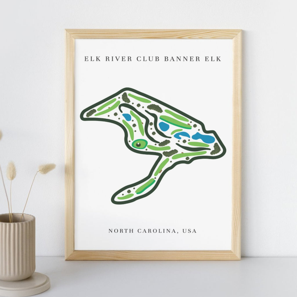 Elk River Club Golf Course Print, North Carolina, Golf Map Artworks