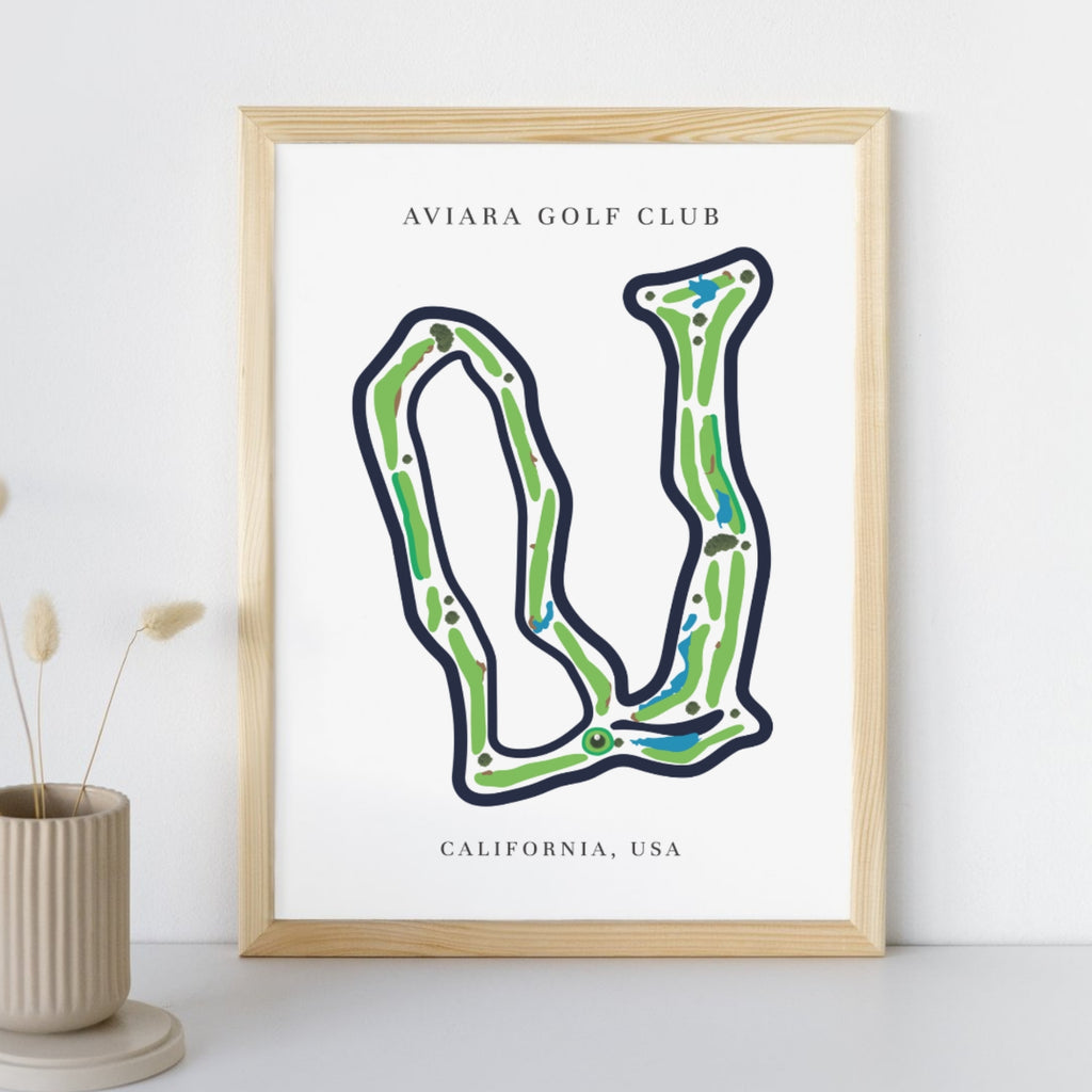 Aviara Golf Club Golf Course Prints, California, Golf Map Artwork