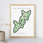 Beth Page Black Golf Course Print, New York, Golf Map Artworks