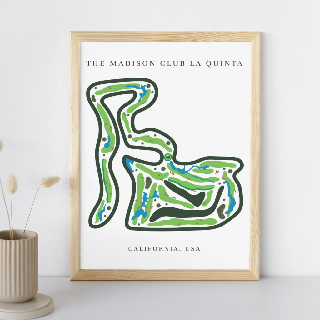 The Madison Club Golf Course Prints, California, Golf Map Artwork