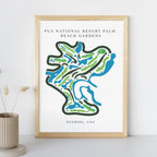 PGA National Resort, Golf Course Print, Florida, Golf Map Artworks