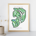 TPC Deere Run Golf Course Prints, Illinois, Golf Map Artwork