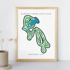 Karsten Creek Golf Club Golf Course Prints, Oklahoma, Golf Map Artwork