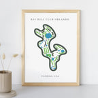 Bay Hill Club Golf Course Print, Florida, Golf Map Artworks