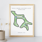 Rock Creek Country Club Golf Course Prints, Oregon, Golf Map Artwork