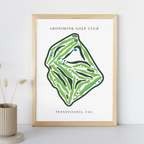 Aronimink Golf Club Golf Course Prints, Pennsylvania, Golf Map Artwork