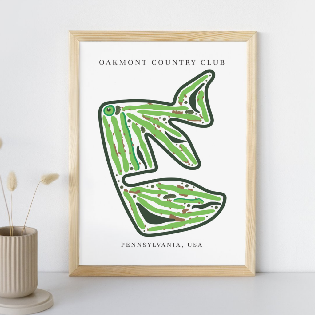 Oakmont Country Club Golf Course Prints, Pennsylvania, Golf Map Artwork