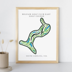 Belfair Golf Club East Golf Course Prints, South Carolina, Golf Map Artwork