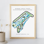 Robert Trent Jones Oceanfront Golf Course Prints, South Carolina, Golf Map Artwork