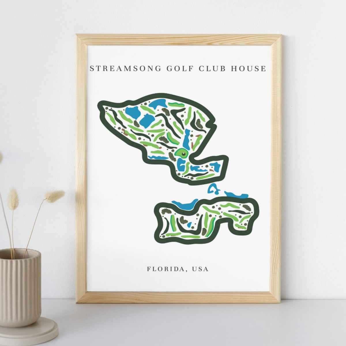 Streamsong Golf & Club house, Golf Course Print, Florida
