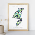 TPC Myrtle Beach Golf Course Prints, South Carolina, Golf Map Artwork