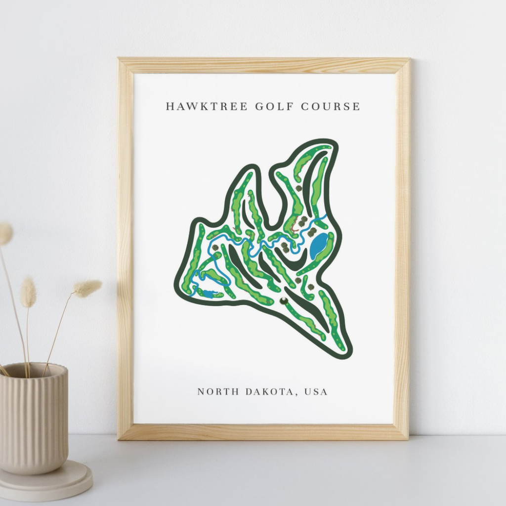 Hawktree  Golf Club, Golf Course Print, North Dakota