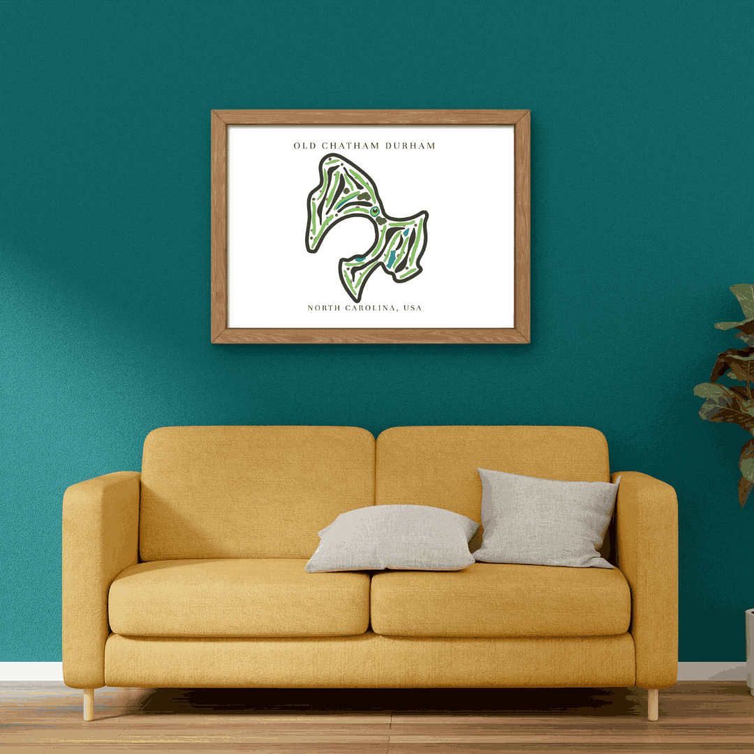 Old Chatham Golf Course Prints, North Carolina, Golf Map Artwork