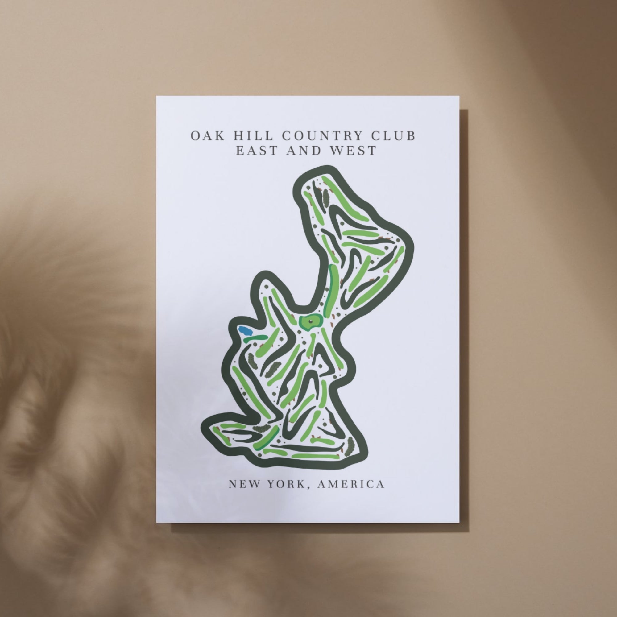 Oak Hill Country Club East & West, Golf Course Print, New York
