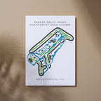 Robert Trent Jones Oceanfront Golf Course Prints, South Carolina, Golf Map Artwork