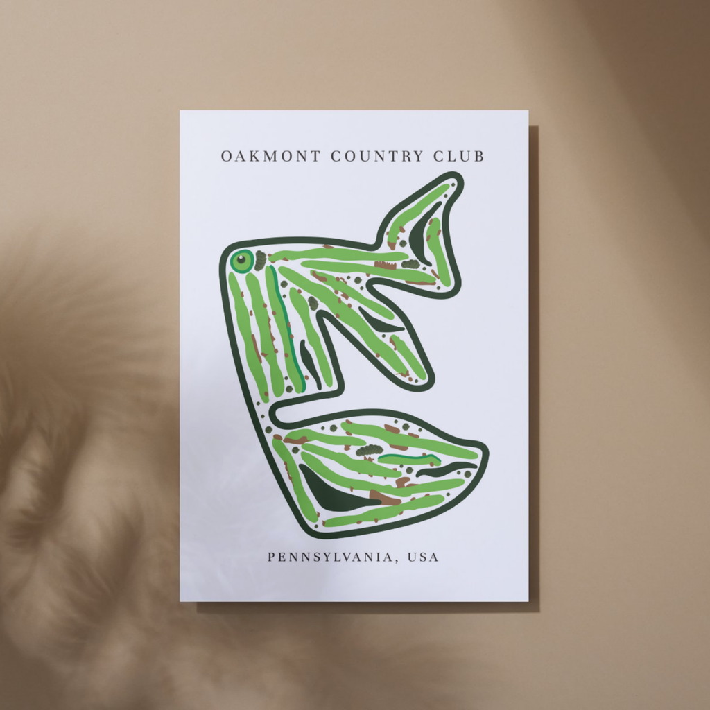 Oakmont Country Club Golf Course Prints, Pennsylvania, Golf Map Artwork