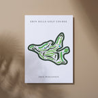 Erin Hills Golf Course Print, Wisconsin, Golf Map Artworks