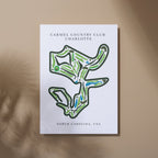 Carmel Country Club Golf Course Print, North Carolina, Golf Map artworks