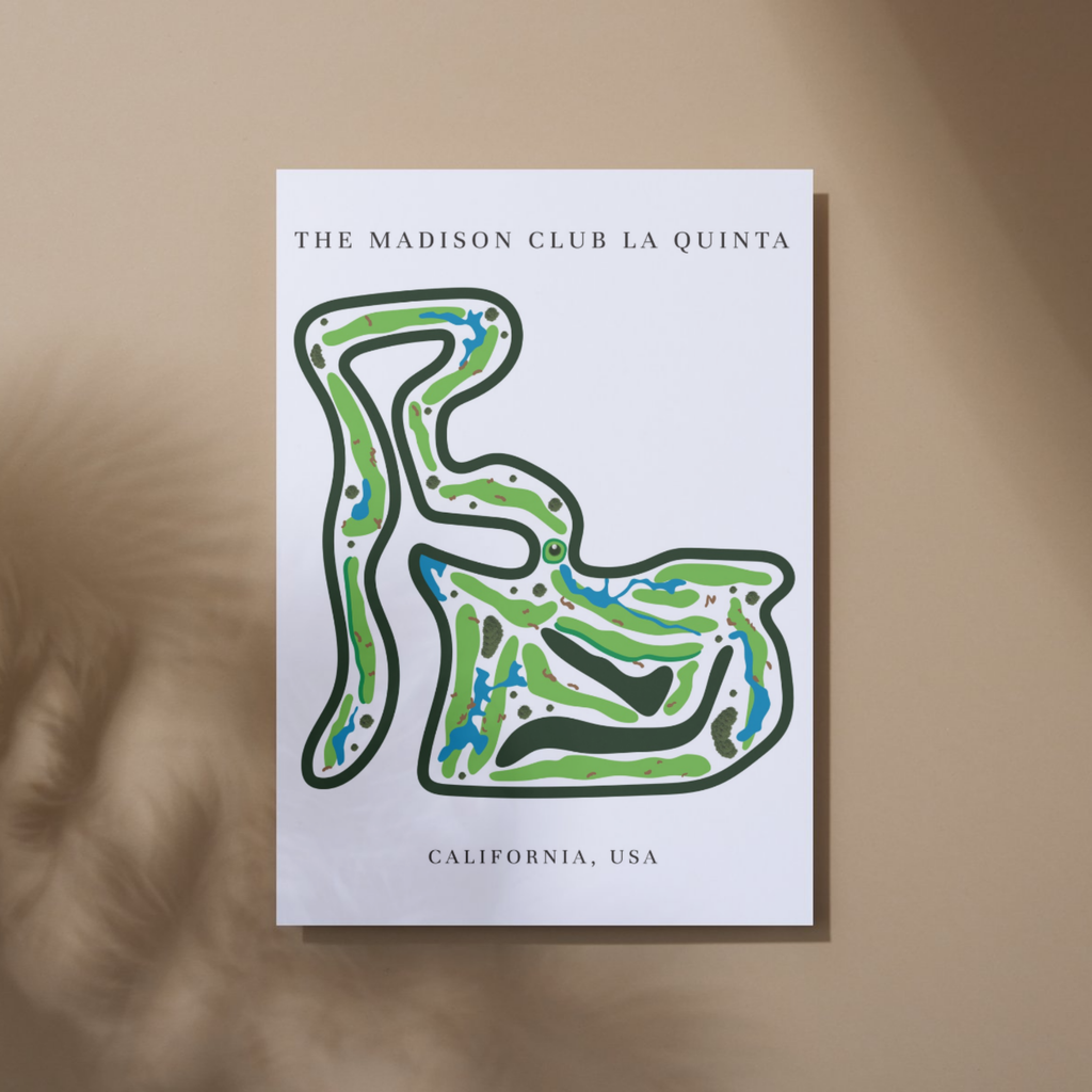 The Madison Club Golf Course Prints, California, Golf Map Artwork