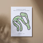 Kapalua Golf The Plantation Course Golf Course Prints, Hawaii, Golf Map Artwork