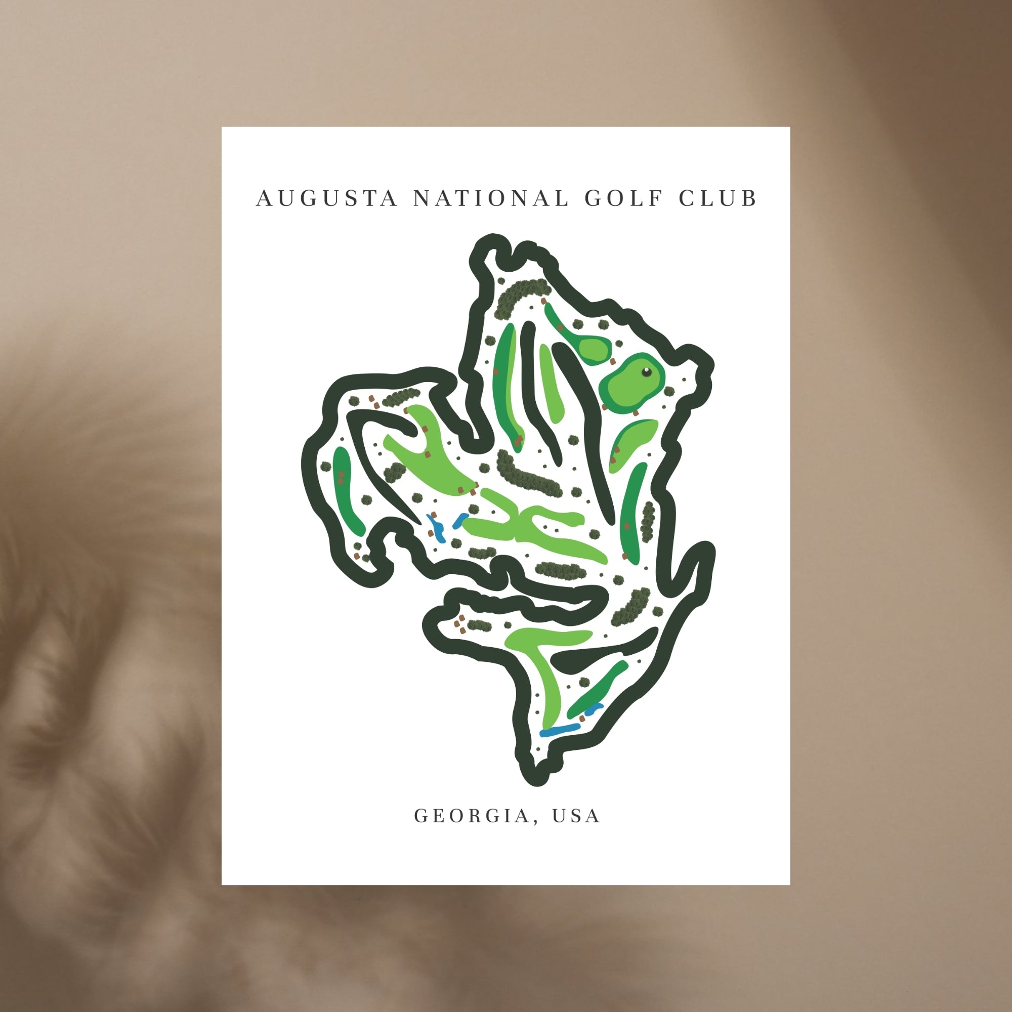 Augusta National Golf Club, Golf Course Print, Georgia