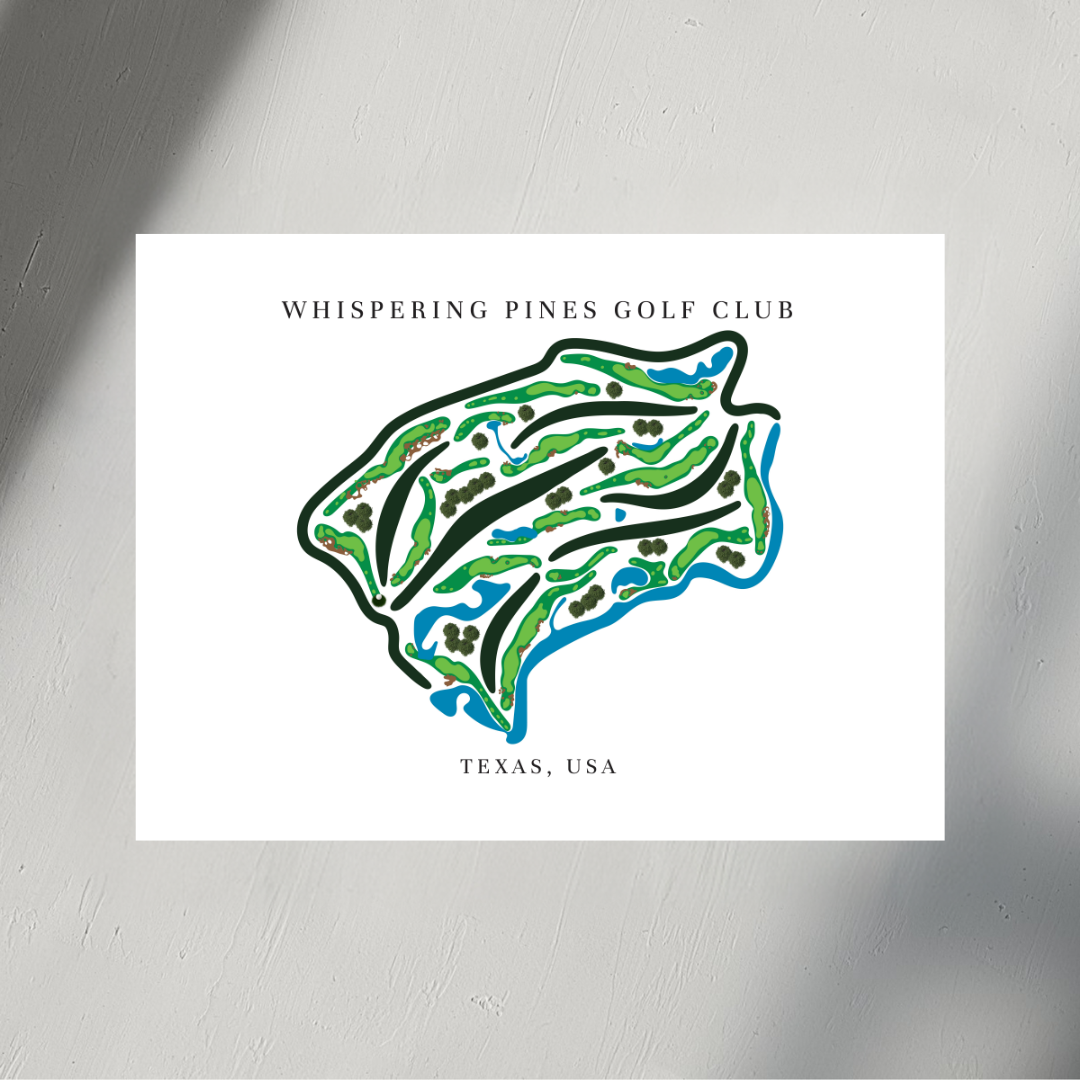 Whispering Pines Golf Club Course Print, Texas