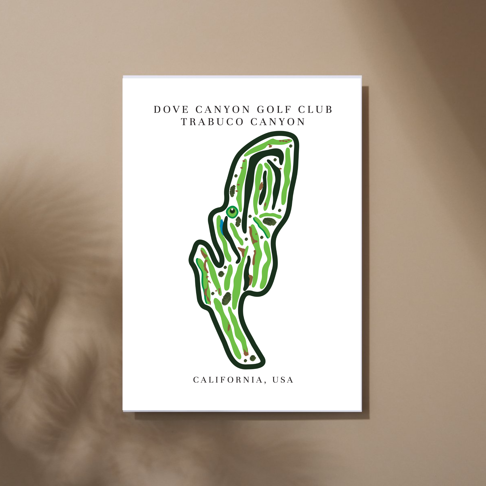 Dove Canyon Golf Club Golf Course Prints, California, Golf Map Artwork