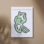 Bailey Creek Golf Course Print, California, Golf Map Artworks