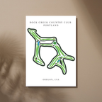 Rock Creek Country Club Golf Course Prints, Oregon, Golf Map Artwork