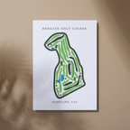 Redgate Golf Course Prints, Maryland, Golf Map Artwork