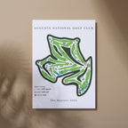 Amen Corner The Masters, Augusta National Golf Club Golf Course Print, Georgia, Golf Map Artwork
