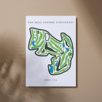 The Mill Course Golf Course Prints, Ohio, Golf Map Artwork