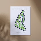 Poppy Hills Golf Course Prints, California, Golf Map Artwork