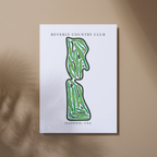 Beverly Country Club Golf Course Prints, Illinois, Golf Map Artwork