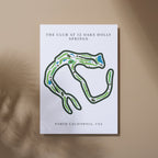 The Club at 12 Oaks Golf Course Prints, North Carolina, Golf Map Artwork