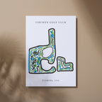 Tiburón Golf Club Golf Course Prints, Florida, Golf Map Artwork