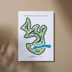 Ohoopee Match Club Golf Course Prints, Georgia, Golf Map Artwork