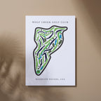 Wolf Creek Golf Club Golf Course Prints, Nevada, Golf Map Artwork