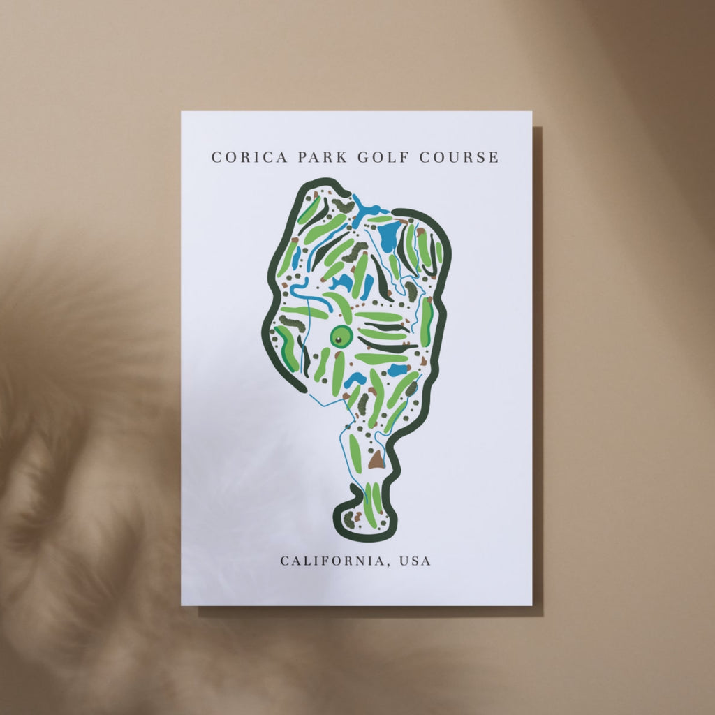 Corica Park Golf Course Print, California, Golf Map Artworks
