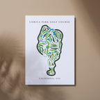 Corica Park Golf Course Print, California, Golf Map Artworks