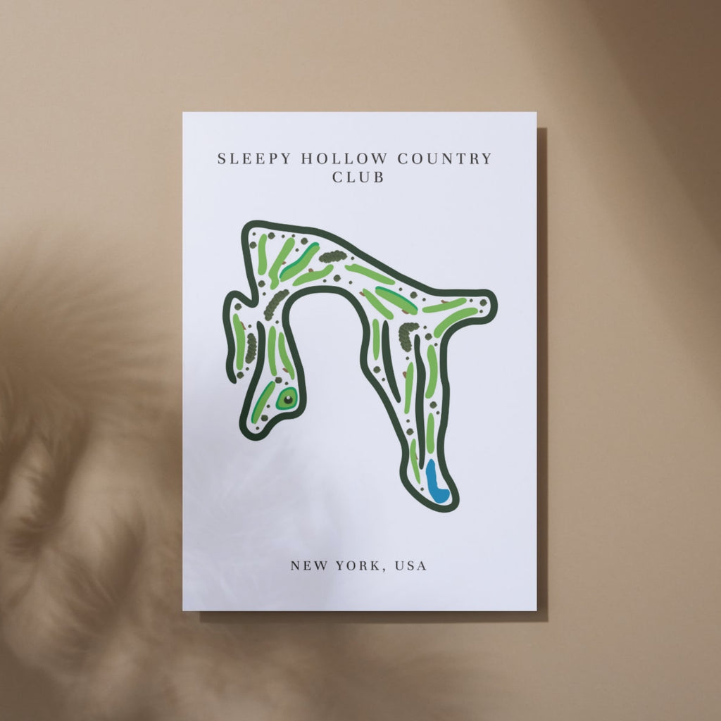 Sleepy Hollow Country Club Golf Course Print, New York, Golf Map artworks