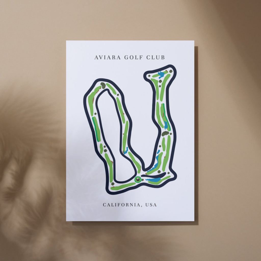 Aviara Golf Club Golf Course Prints, California, Golf Map Artwork