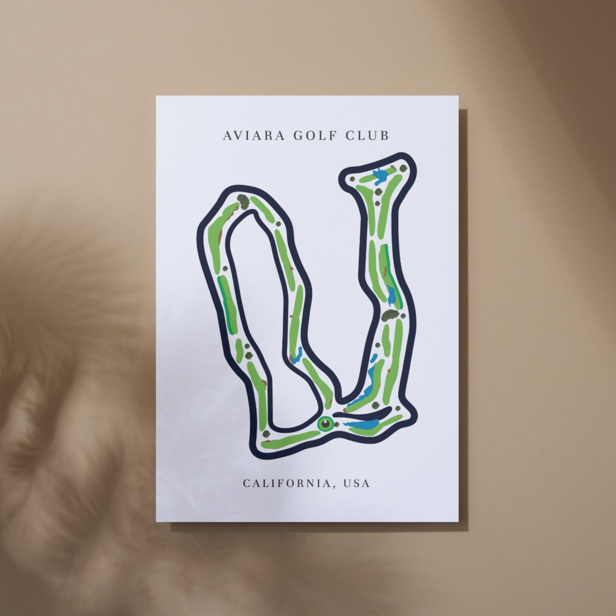 Aviara Golf Club Golf Course Prints, California, Golf Map Artwork