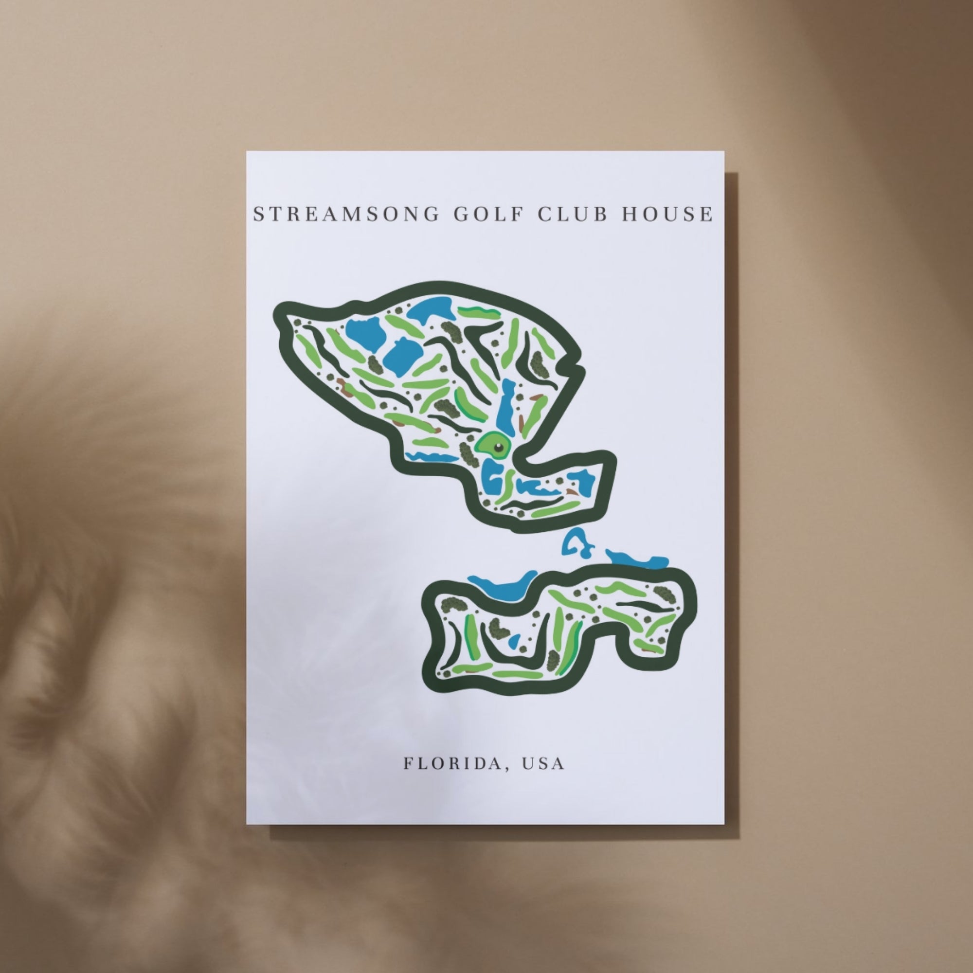 Streamsong Golf & Club house, Golf Course Print, Florida