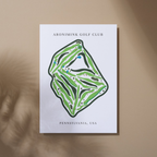 Aronimink Golf Club Golf Course Prints, Pennsylvania, Golf Map Artwork