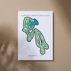 Karsten Creek Golf Club Golf Course Prints, Oklahoma, Golf Map Artwork