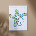 Blackwolf Run Golf Course Prints, Wisconsin, Golf Map Artwork