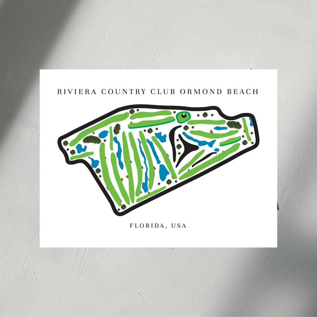 Riviera Country Club Golf Course Prints, Florida, Golf Map Artwork
