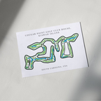 Cougar Point Golf Club House Golf Course Prints, South Carolina, Golf Map Artwork