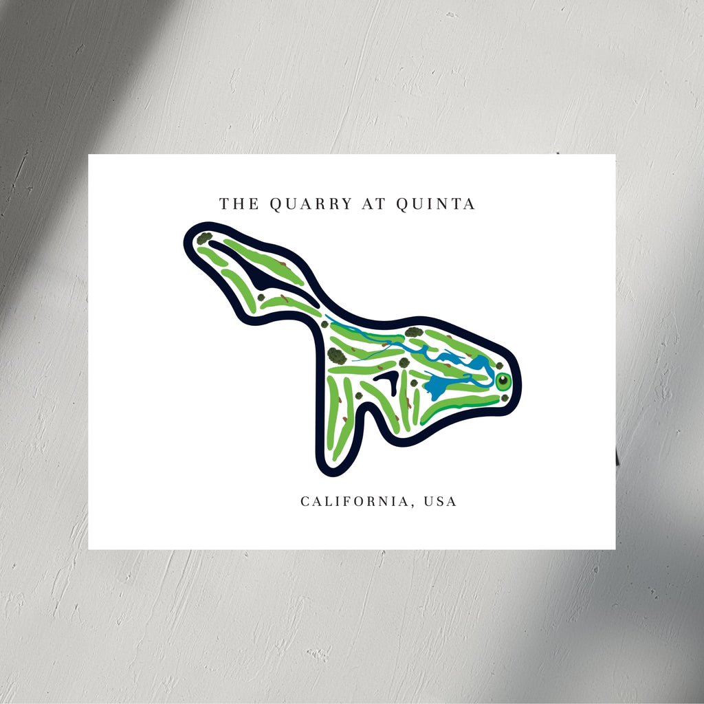 The Quarry at La Quinta Golf Course Prints, California, Golf Map Artwork